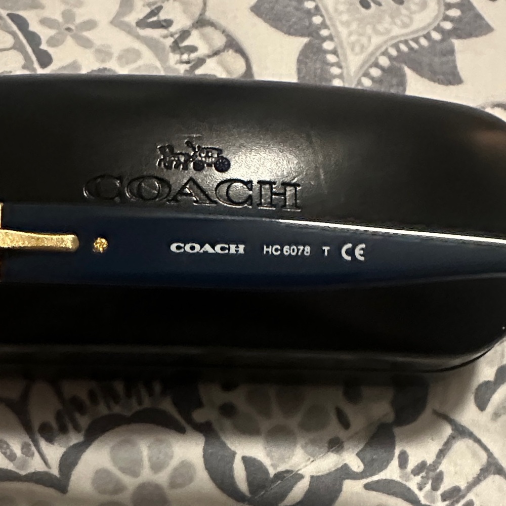 Coach Tortoise and Teal Rectangular Glasses - image 3